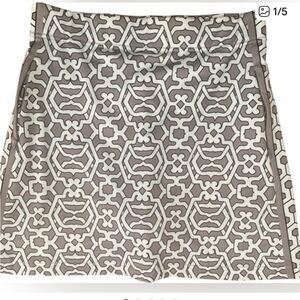 NWT Gretchen Scott Women’s Size M Neutral Gray Geometric Active Athletic Skort